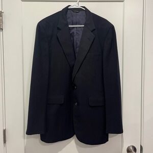 Corbin Ltd Huntleys United States Navy Blue 100% Pure Wool Blazer Sport Coat USA